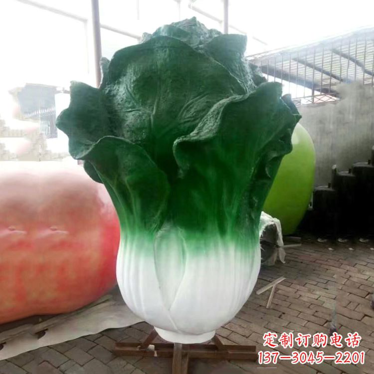 贵阳玻璃钢招财植物白菜雕塑