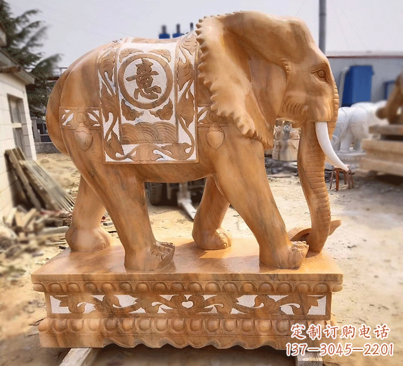 贵阳雕刻石雕大象