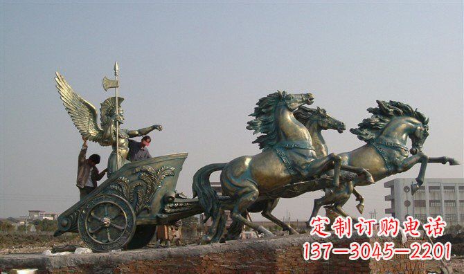 贵阳阿波罗战车广场景观铜雕 (2)