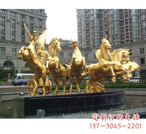 贵阳阿波罗战车喷泉铜雕