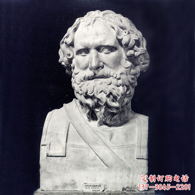 贵阳阿基米德石雕头像-学校校园世界著名人物雕塑