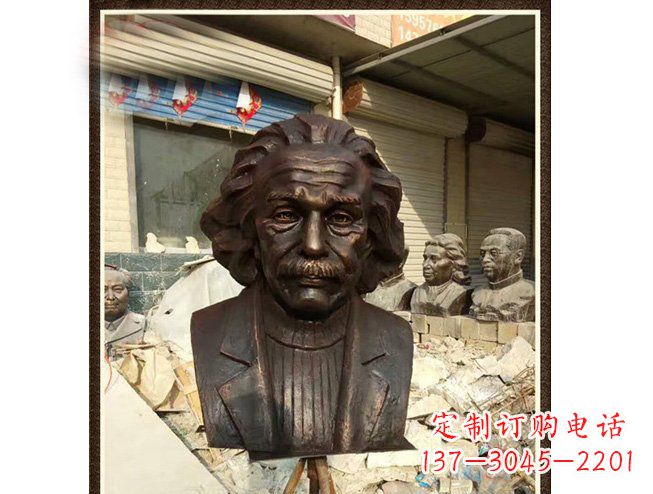 贵阳爱因斯坦头像铜雕 (2)
