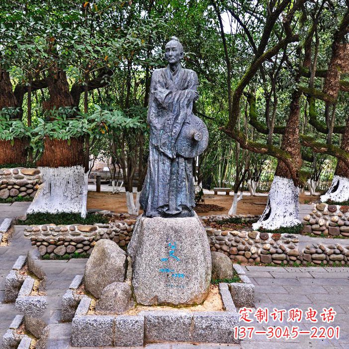 贵阳朱耷——中国古代历史名人著名画家铜雕像