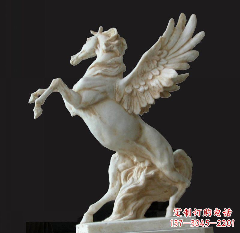 贵阳白色飞马艺术石雕