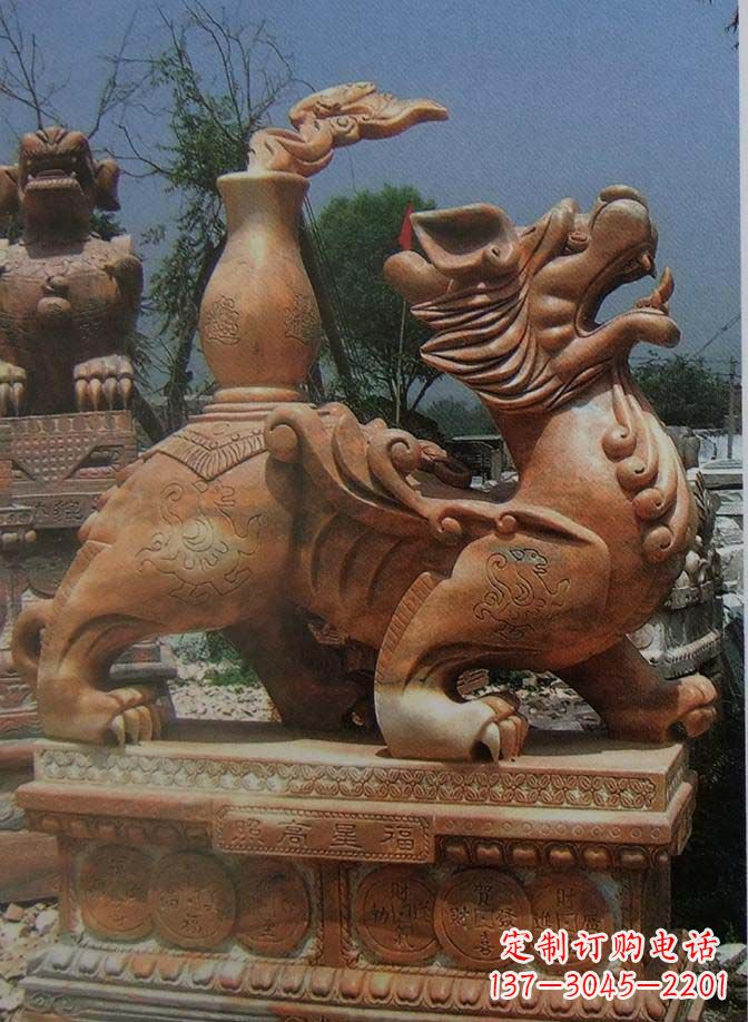 贵阳古典麒麟大理石雕塑