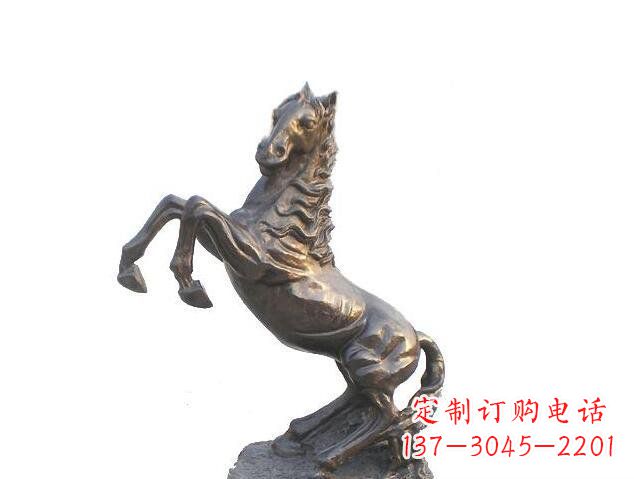 贵阳精美的奔腾马铜镀铜动物雕塑