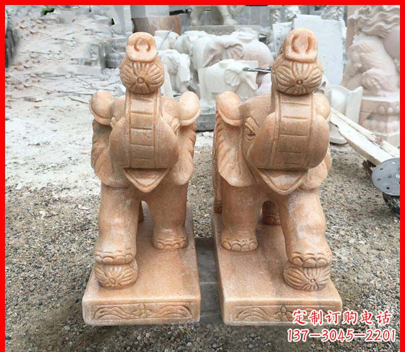 贵阳小象石雕创意礼品传递爱与温暖
