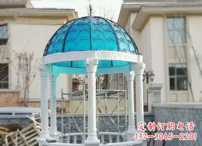 贵阳新款汉白玉欧式石雕凉亭给你宁静舒适的休闲空间