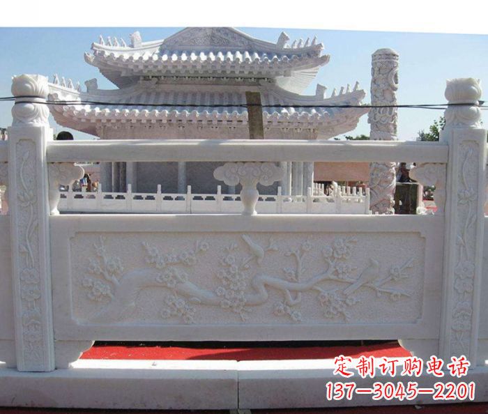 贵阳别墅景观汉白玉石浮雕栏板