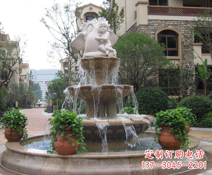 贵阳天使之泉——别墅景观石雕