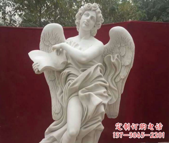 贵阳别墅景观天使人物石雕 (2)