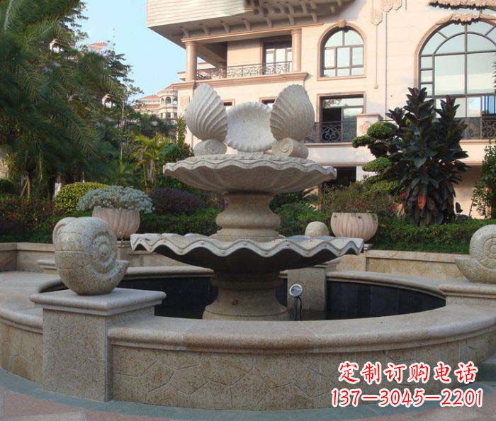 贵阳别墅景观蜗牛喷泉石雕