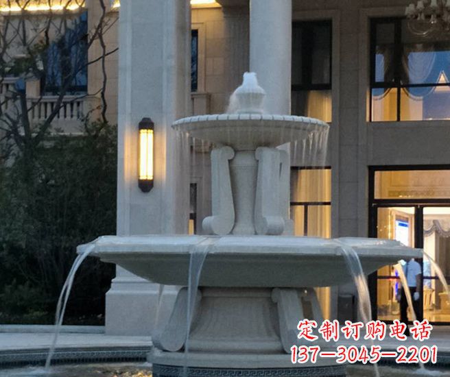 贵阳别墅景观小区喷泉石雕