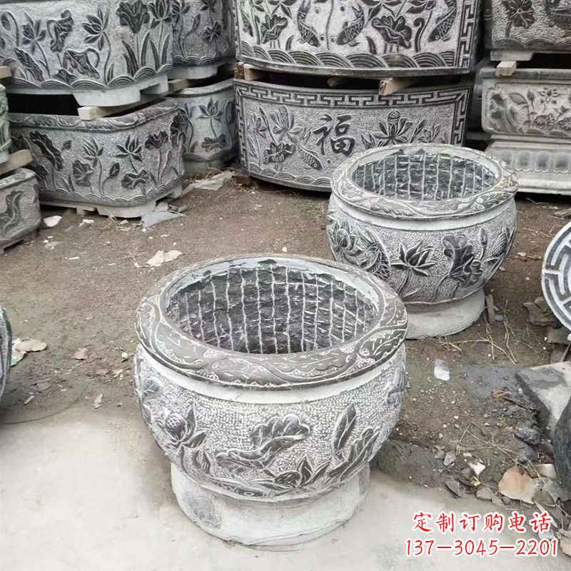 贵阳别墅水缸石雕塑