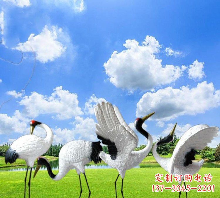 贵阳玻璃钢丹顶鹤雕塑——一件艺术精品