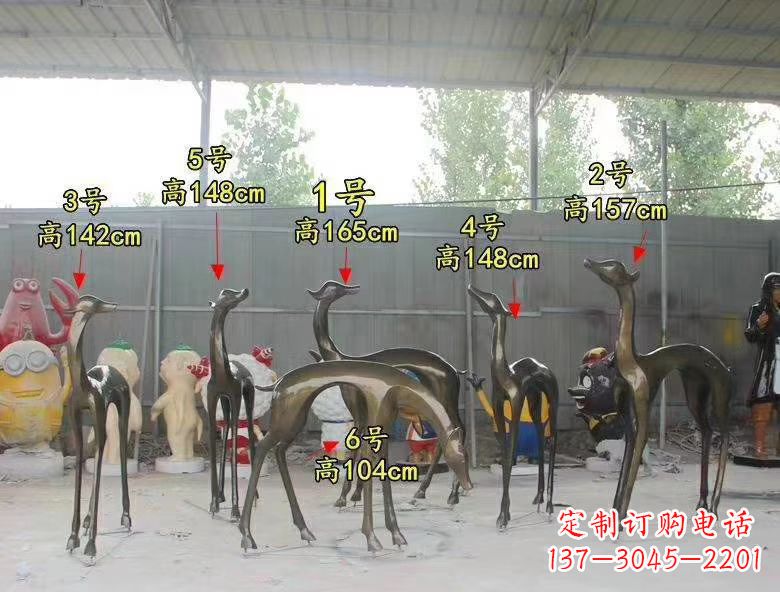 贵阳玻璃钢仿铜小鹿雕塑精美绝伦