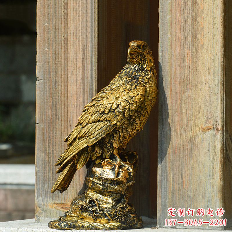 贵阳玻璃钢仿铜老鹰雕塑