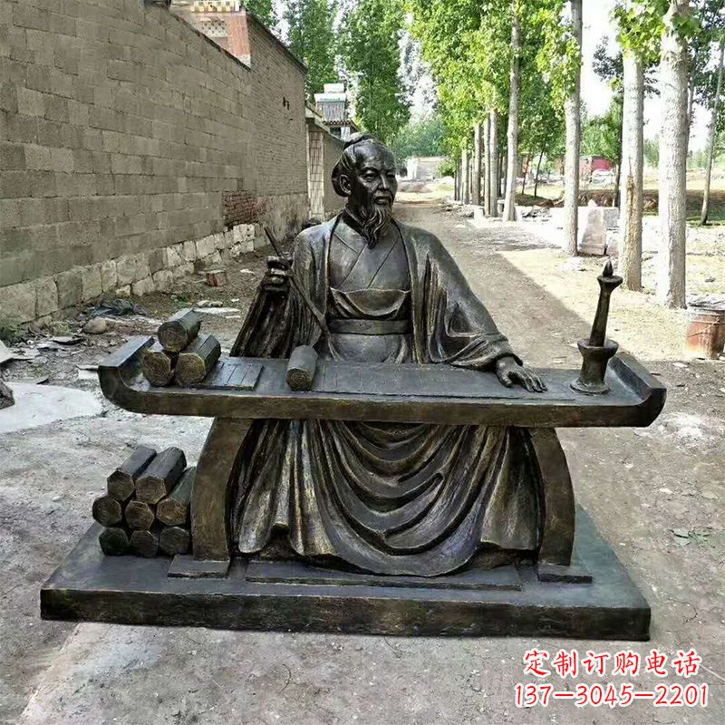 贵阳玻璃钢仿铜雕刻的历史名人——张衡