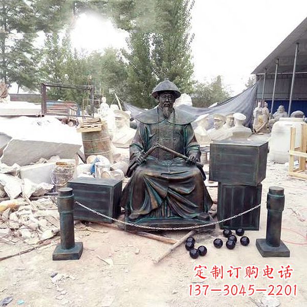 贵阳林则徐雕塑以玻璃钢仿铜呈现