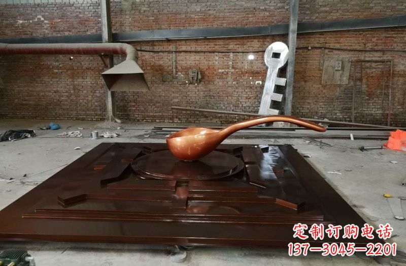 贵阳玻璃钢仿铜司南雕塑精美装点城市的灵魂