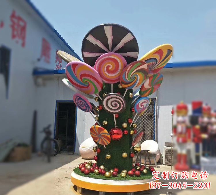 贵阳玻璃钢制作的棒棒糖雕塑