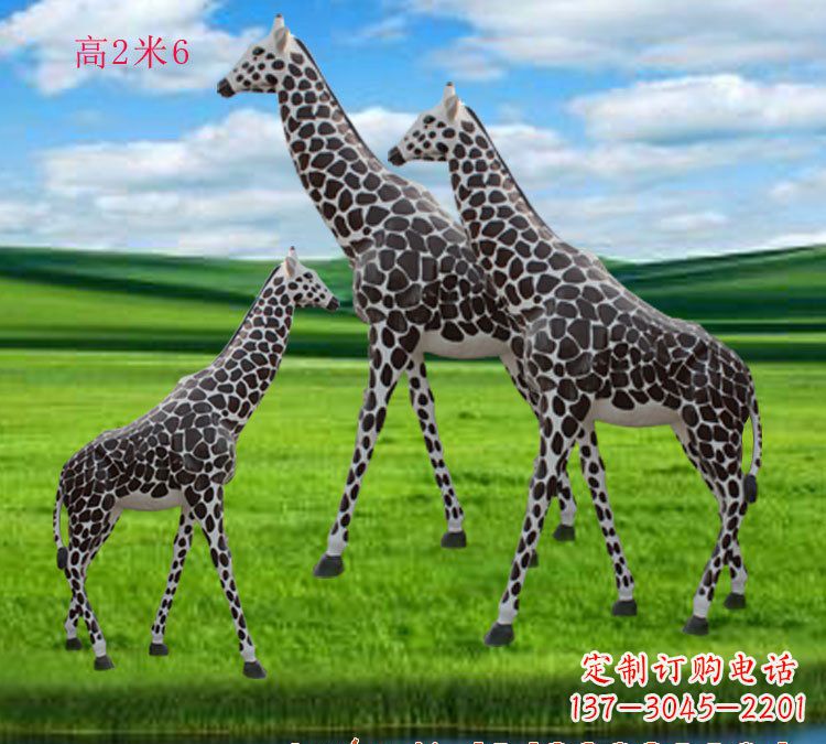 贵阳玻璃钢材质长颈鹿雕塑