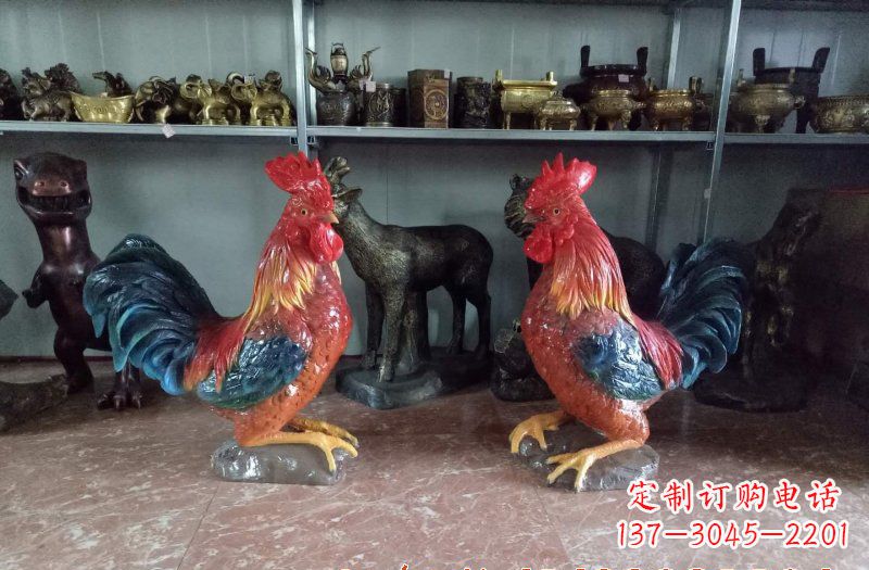 贵阳玻璃钢公鸡雕塑——给环境带来美丽的色彩