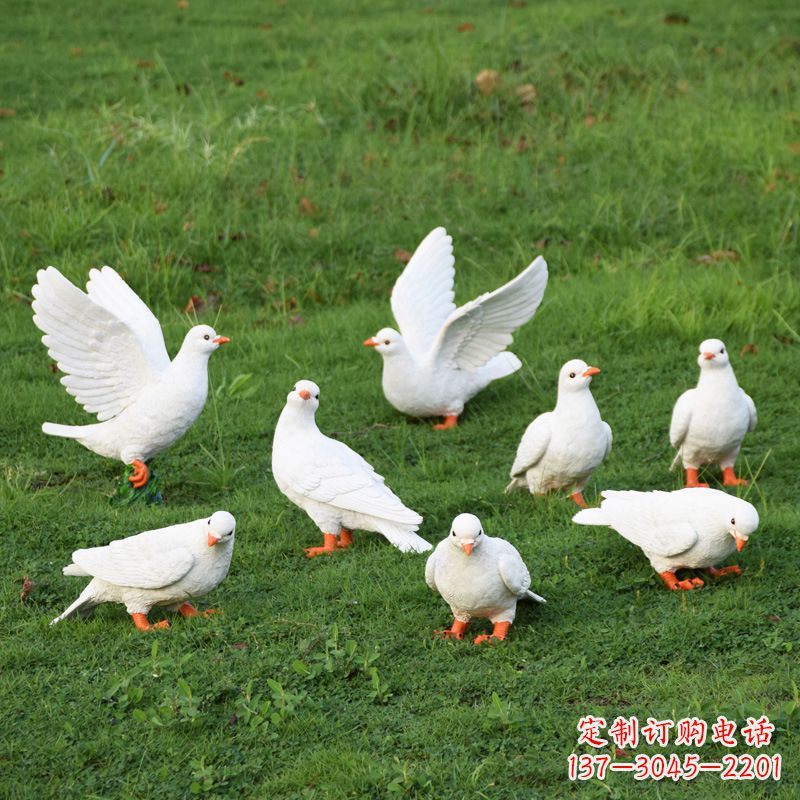 贵阳玻璃钢鸽子雕塑艺术的精美表现