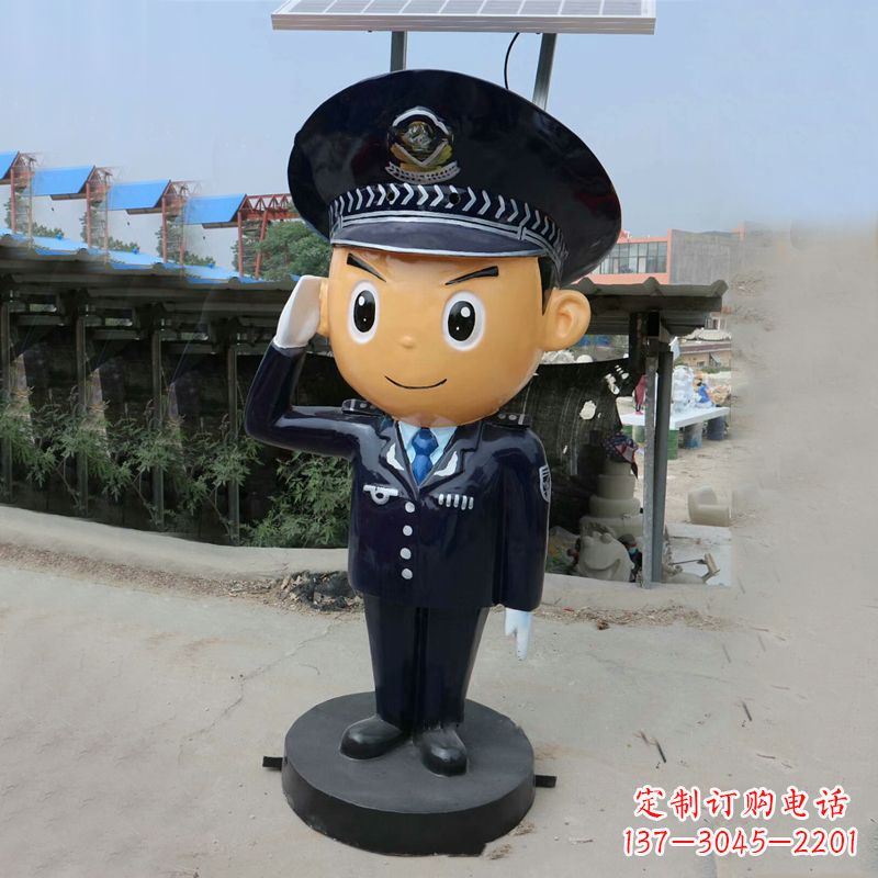 贵阳警察雕塑守护社会和谐