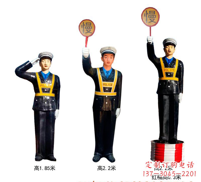 贵阳玻璃钢警察雕塑象征警察的英勇
