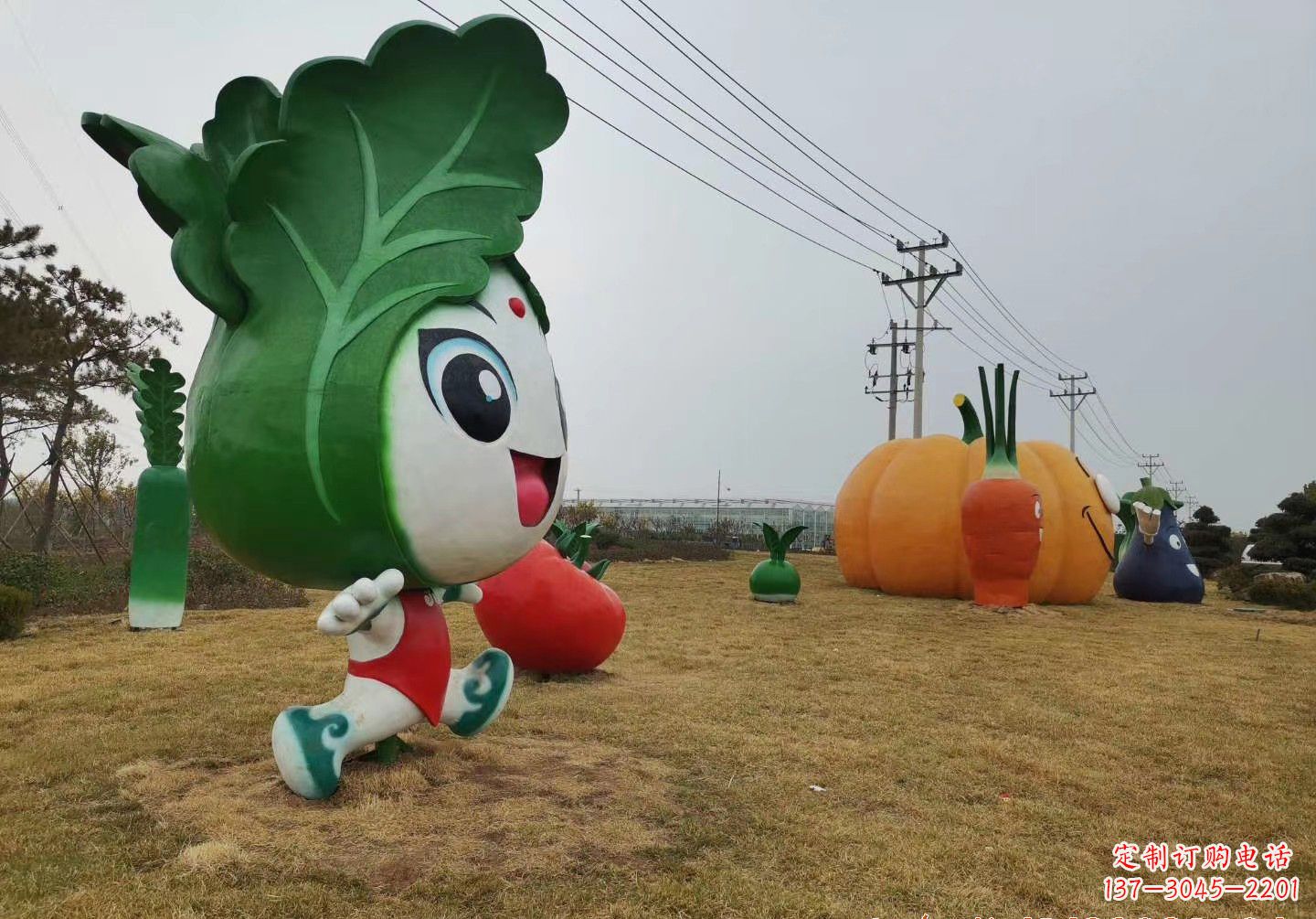 贵阳玻璃钢白菜雕塑精美的艺术品