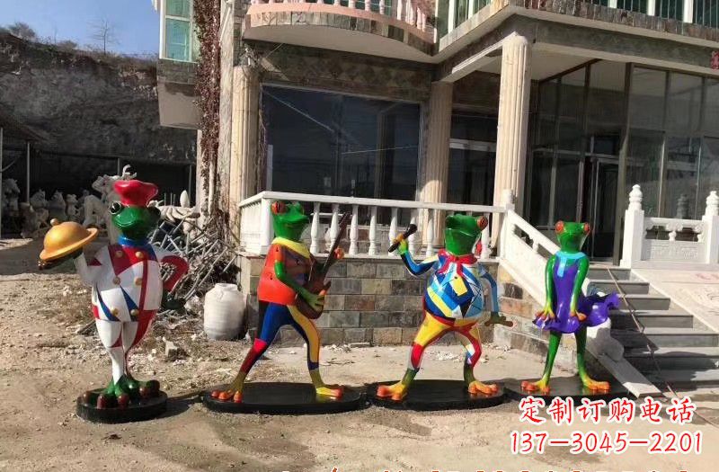 贵阳玻璃钢卡通青蛙雕塑