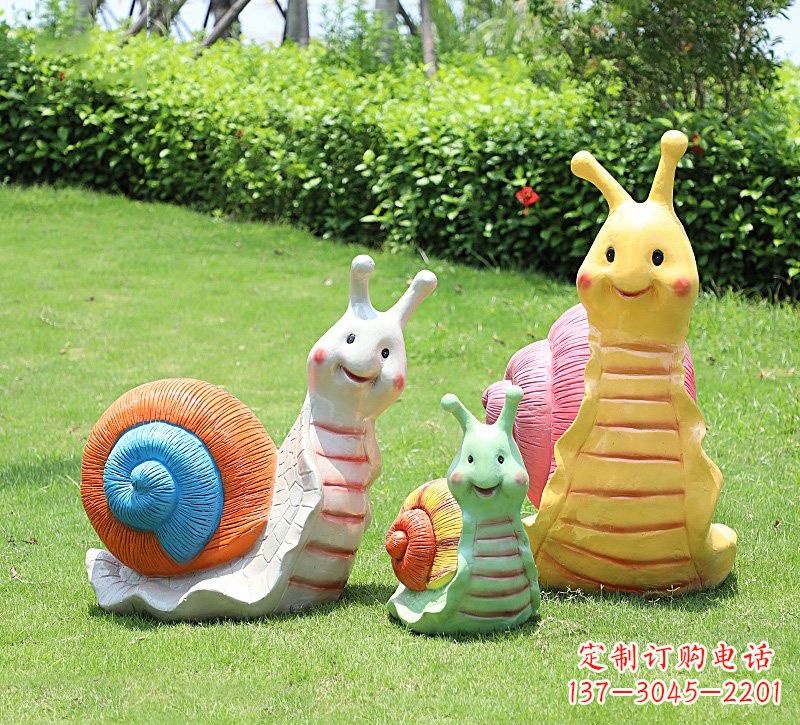 贵阳玻璃钢蜗牛雕塑精美艺术品