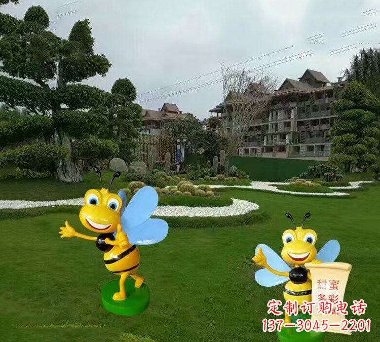 贵阳精美的玻璃钢卡通小蜜蜂雕塑
