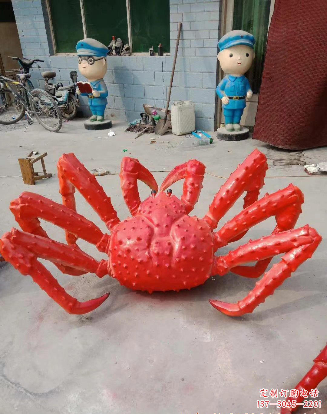贵阳玻璃钢螃蟹雕塑精美而可观