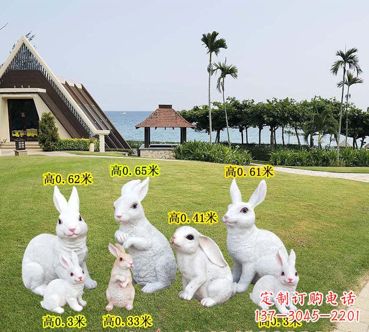 贵阳玻璃钢兔子雕塑精致的艺术之作