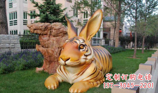 贵阳玻璃钢兔子雕塑 (2)