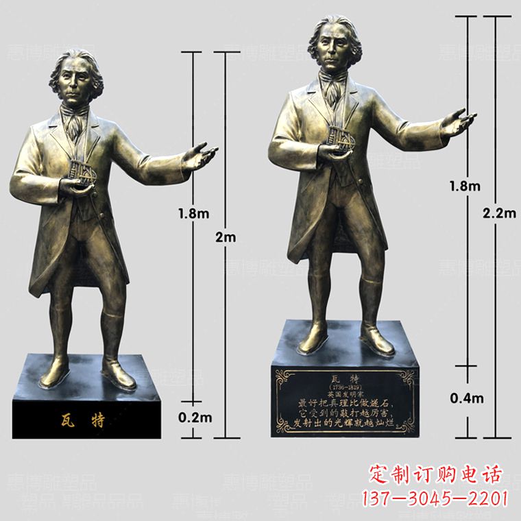 贵阳玻璃钢瓦特雕塑