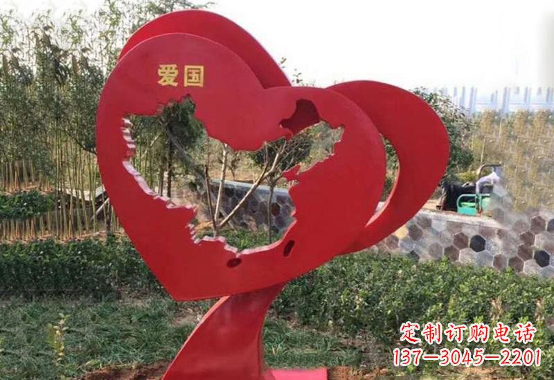 贵阳不锈钢爱国镂空中国地图雕塑