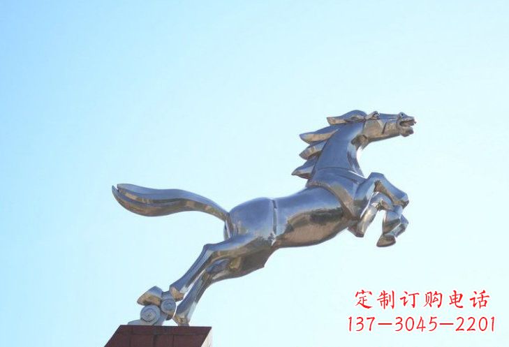 贵阳不锈钢奔马雕塑精美雕刻,给人以勇气与力量