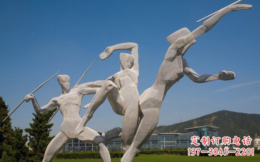 贵阳不锈钢标枪运动雕塑