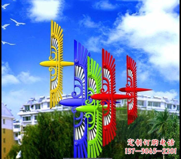 贵阳不锈钢彩色老鹰雕塑——精美绝伦