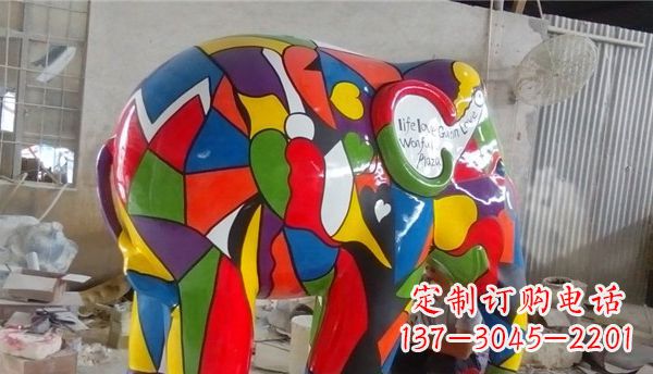 贵阳不锈钢大象雕塑点缀景观的精美艺术品