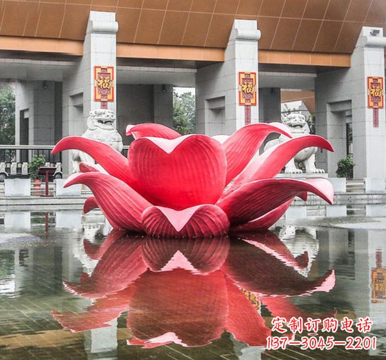 贵阳不锈钢彩色莲花雕塑——艺术之美