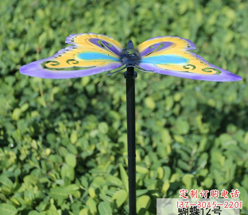 贵阳不锈钢彩色蝴蝶雕塑点缀园林的艺术之美