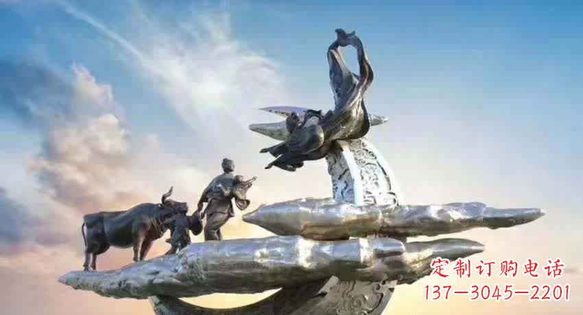贵阳不锈钢嫦娥奔月雕塑