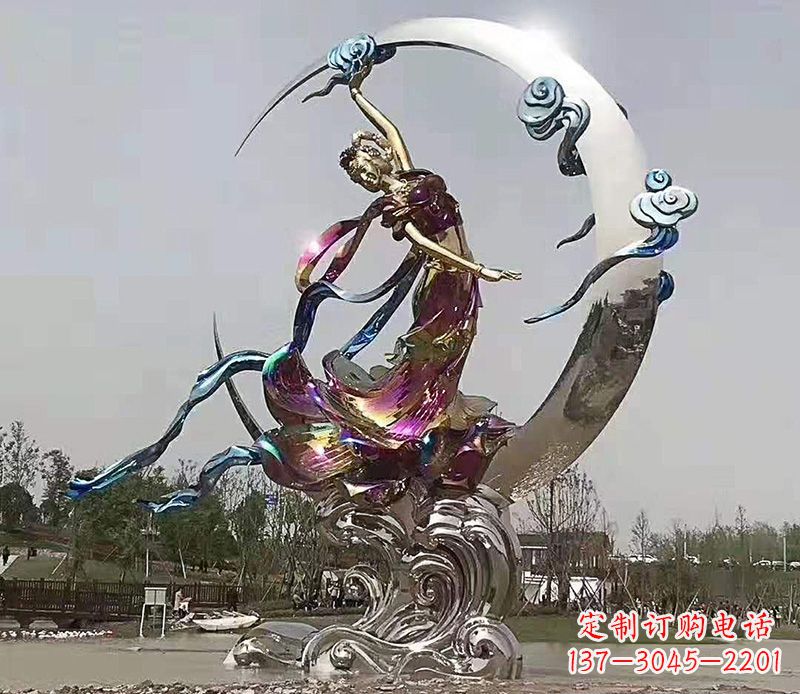 贵阳不锈钢嫦娥奔月雕塑