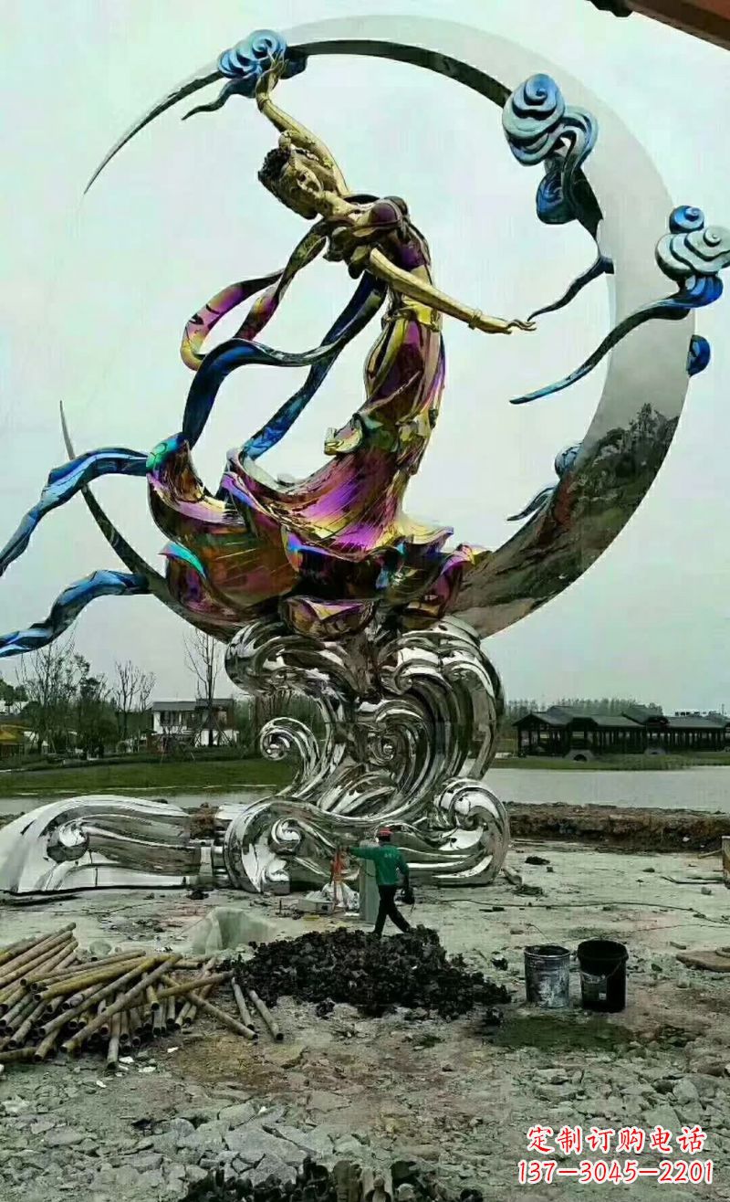 贵阳不锈钢嫦娥奔月雕塑