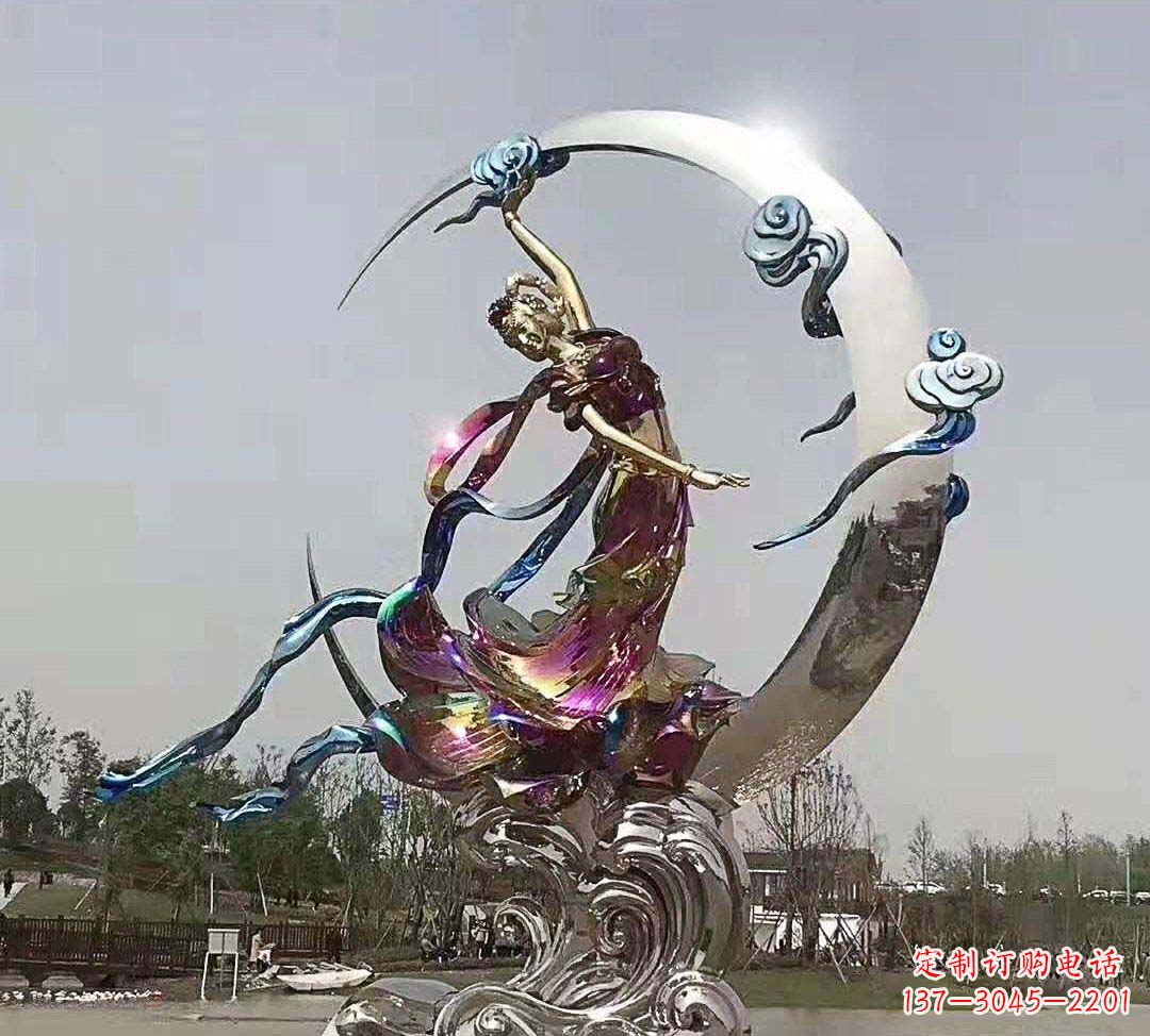 贵阳不锈钢嫦娥奔月造型雕塑