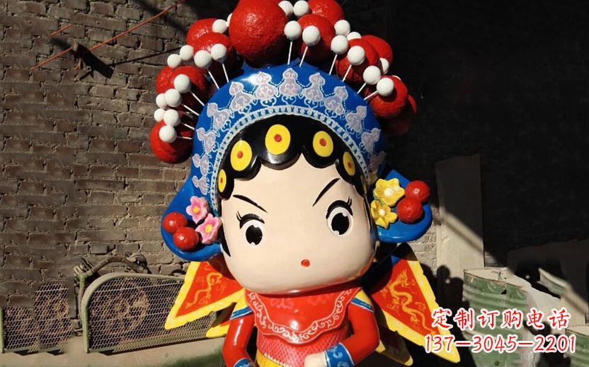 贵阳不锈钢唱戏儿童公园卡通摆件雕塑